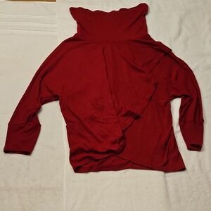 dressbarn Red Cowl Neck Pullover Sweater Knit Long Sleeve Women Plus 1X